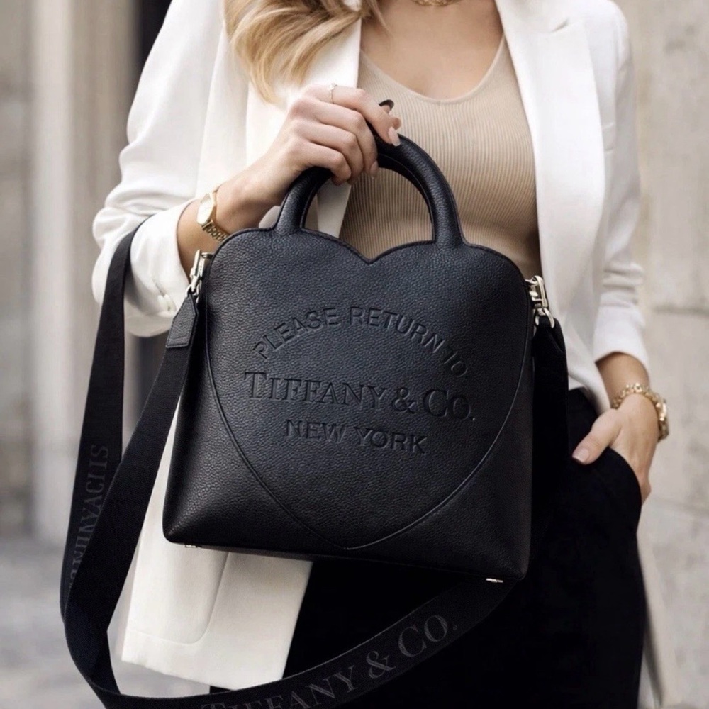 Tiffany & Co. Black Pebbled Leather Shoulder Bag - Picture 7 of 7